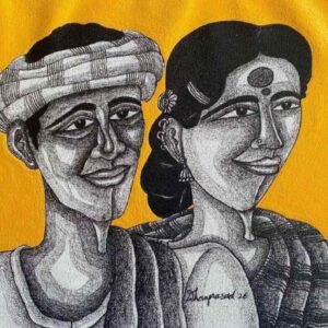 Couple with Yellow Backdrop